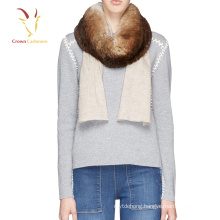 2017 Winter New style Cashmere Scarf with fox fur